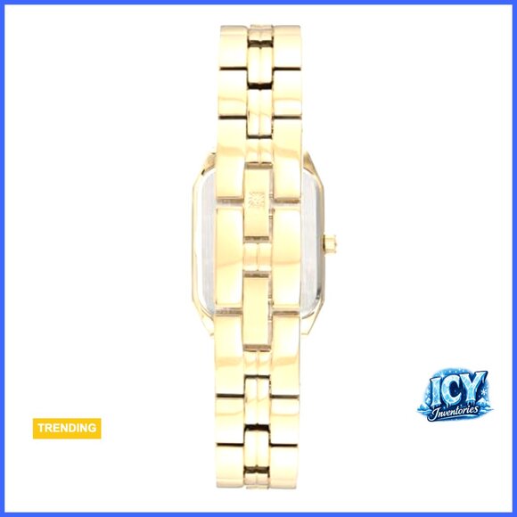 Gold-Tone Bracelet Watch with Mineral Crystal, Water Resistant main image 5